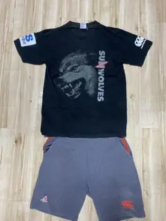 ラグビー サンウルブズ 短パンTシャツ カンタベリーL