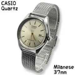 CASIO STANDARD ドレスウォッチ ゴールド SSミラネーゼ