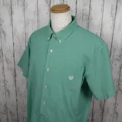 【良品】ビッグサイズ　CHAPS　チャップス　半袖ボタンダウンシャツ　XXL　緑