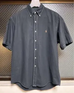 ラルフローレン RALPH LAUREN 半袖　BDシャツ M レア ブラック