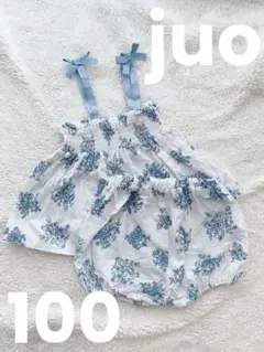 juo ジュオ しまむら 花柄 青 ノースリーブタンクトップ セット ズボン