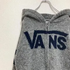 VANS レディース ニットパーカー ビッグロゴ M a4