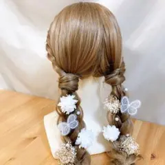 蝶々 髪飾り フラワー ウェディング