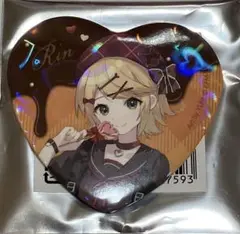 雪ミク2025 バレンタイン ハート缶バッジ 鏡音リン