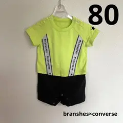 branshes×converse コラボロンパース 半袖ロンパース 80