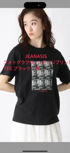 JEANASIS フォトグラフィックプリント TEE ブラック M タグ付き