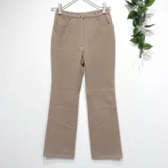 ビースリー　フレアパンツ　ベージュ　ストレッチ◎ 綿混　シンプル　きれいめ　S