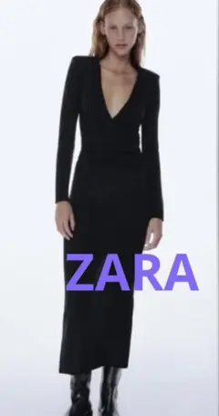 ZARA ドレープニットワンピース新品未使用