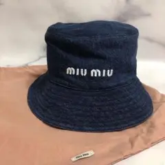 新品★ miumiuデニム バケットハット