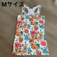 トップス　タンクトップ　肌着　花柄　Mサイズ　レディース