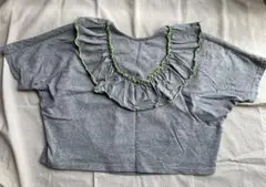 LOWRYS FARM フリル付きグレーTシャツ　130