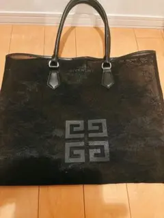 ジバンシー　トートバッグ　黒レース花柄　ハンカチ付き　今だけ値下げ