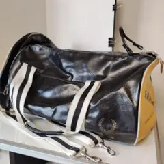 極美品✨フレッドペリー 2way ドラムバッグ ボストンダブルファスナー レザー 極美品✨フレッドペリー 2way ドラムバッグ ボストンダブル