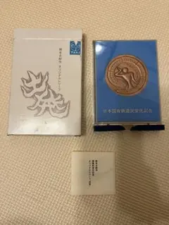 岡本太郎デザイン　1987年国鉄民営化　記念レリーフ　※)純銀製、ケース付き 岡本太郎【出発】純銀製 国鉄民営化記念メダル オリジナル