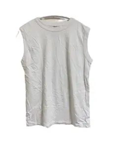 【フォルメ】 100%コットン ノースリーブTシャツ ホワイト
