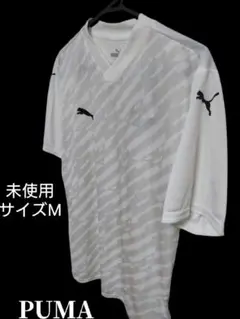 PUMA ストライプ ホワイト Tシャツ M