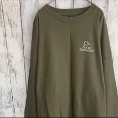 【USED】artisans ロンT プリント カーキ 3XL