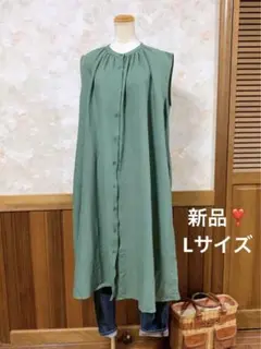 新品❣️ Anne's pocketワンピース グリーン（L）