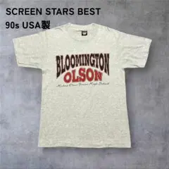 【1337】90sUSA製SCREENSTARSBESTプリントT半袖グレーM