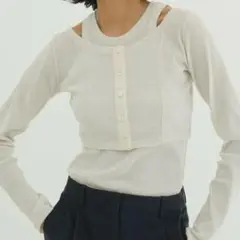 LAYERED COMBI TOPS ivory 1
