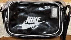 【未使用タグ付き】NIKE エナメル ショルダーバッグ ブラック 32L 廃盤