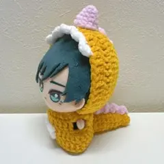 10cm ぬい服　ちびぐるみ　着ぐるみ　怪獣　恐竜　メイド服　ハンドメイド