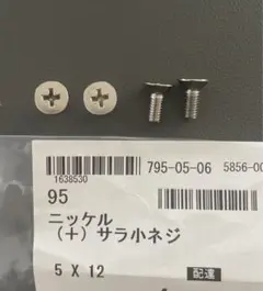 皿小ネジ　M5X12  (+) 鉄(標準) ニッケル 4本セット