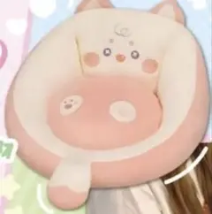 新品未開封　もちもちにゃんこのチェアクッション　ピンク一個