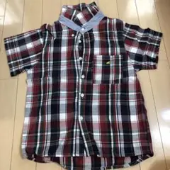 チェック柄 半袖シャツ　140㎝