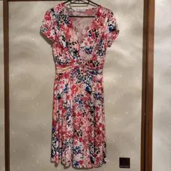 EGERIE フラワープリント 半袖ワンピース