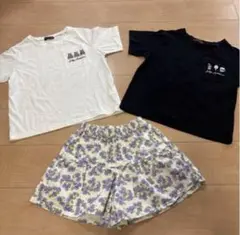 ラブトキシックTシャツ2枚140㎝とGUショートパンツ130㎝セット