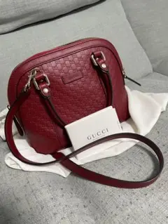 GUCCI グッチ シマ ドーム型 ショルダーバッグ ハンドバッグ 2way