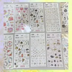 ステッカー　シール　花　文具女子博　動物　箔　Dore label