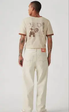 Levi's × END. コラボ　ホワイト ストレートデニム W34