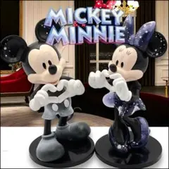 ミッキー・ミニー カップル フィギュア ウエディング ブラック