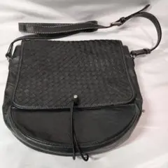 Giorgio Lentini ブラックレザーショルダーバッグ