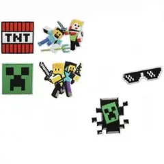 6枚まとめ売り　マインクラフト Minecraft アイロン接着　刺繍ワッペン