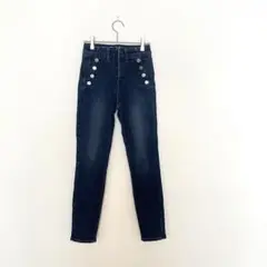 ギャップデニム ハイライズスキニーパンツ 0/25 ダークブルー カジュアル