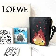 LOEWE 二つ折り財布 ジブリコラボ　カルシファー　ブラック 楽天市場】【中古】 LOEWE ロエベ ジブリコラボ ハウルの動く城