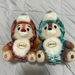 ディズニーランド　チップとデール　ぬいぐるみバッジ　とら　寅年　干支
