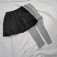 【美品】GAPKIDSレギンスMグレー黒フレアスカート140セット