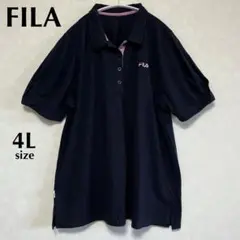 FILA フィラ　4L 極美品　袖パフスリーブ　半袖　ポロシャツ