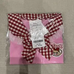 アースマジック チェック柄リボン 半袖シャツ 110cm