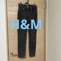 H&M ダークグレー スキニーデニム