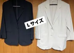 ネイビーとホワイト ブレザー2点セット　レディース用