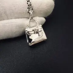 エルメス ネックレス シルバー925 ケリーバッグモチーフ チェーン ピルケース