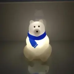 ポーラーベアバンク　ぼんやりライトマスコット　マフラー　ガチャ