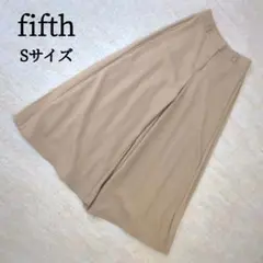 【美品】fifth ベージュ Sサイズ ガウチョパンツ プリーツパンツ