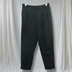 ハッシュアッシュ テーパードパンツ 黒 L ウエストゴム きれい 通勤 オフィス