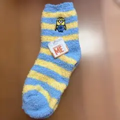 ミニオン フリースソックス 青黄色